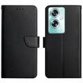 Oppo A59 Wallet Leather Case with Kickstand - Black