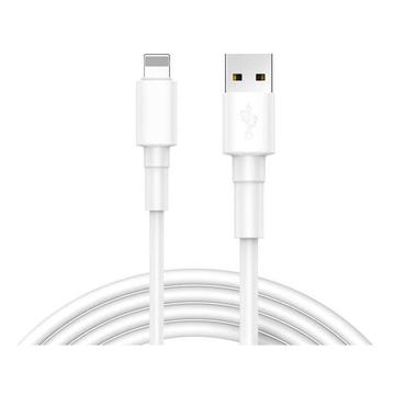 Reekin Fast Charging Lightning Cable - 1m, 2.4A - White
