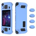 SD001 Silicone Case for Steam Deck Game Console Ergonomic Grip Protective Case Anti-Slip Cover - Luminous Blue