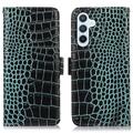 Samsung Galaxy S23 FE Crocodile Series Wallet Leather Case with RFID - Green