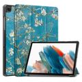Samsung Galaxy Tab A9 Tri-Fold Series Smart Folio Case - White Flowers