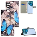 Samsung Galaxy A34 5G Style Series Wallet Case - Blue Butterfly