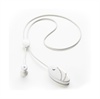 Novero Tribeca Lines Fashion Bluetooth Headset - White / Silver