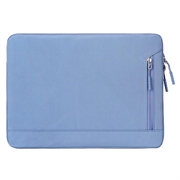 Water Resistant Elegant Oxford Laptop Sleeve w. Side Pocket - 13.3" - Blue