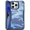 iPhone 15 Plus Anti-Shock Hybrid Case - Camouflage - Blue