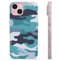 iPhone 15 TPU Case - Blue Camouflage