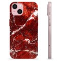 iPhone 15 TPU Case - Red Marble