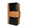 iPhone 4 / 4S Piel Frama Wallet Leather Case - Black / Tan