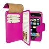 iPhone 4 / 4S Piel Frama Wallet Leather Case - Fuchsia