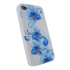iPhone 4 / 4S iGadgitz Flower Hard Cover - Blue