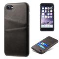 iPhone 7/8/SE (2020)/SE (2022) KSQ Coated Plastic Case with Card Slots - Black
