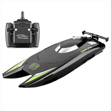 2.4GHz Remote Controlled Speedboat with Dual Motors (Open Box - Bulk Satisfactory) - Black