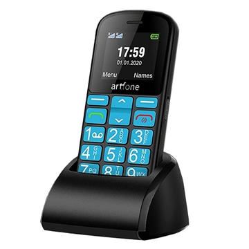 Artfone CS188 Senior Phone - Dual SIM, SOS - Black