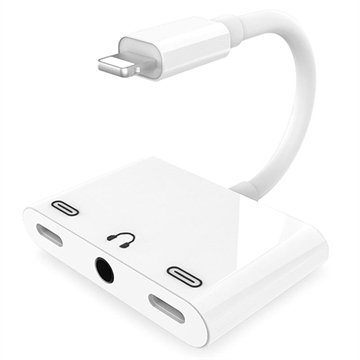 3-in-1 Lightning & 3.5mm Audio Adapter (Open-Box Satisfactory) - White