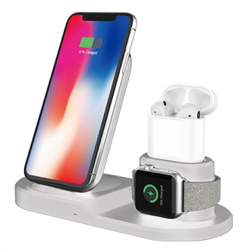 3-in-1 Fast Wireless Charging Station W45 - White