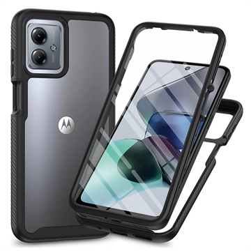 Motorola Moto G54 360 Protection Series Case - Black / Clear