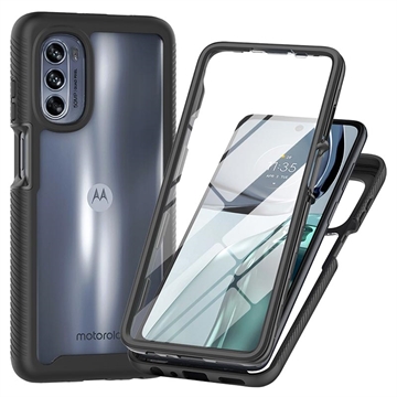 360 Protection Series Motorola Moto G62 5G Case - Black / Clear