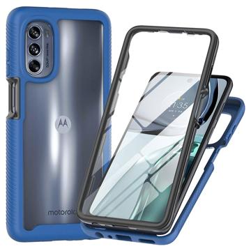 360 Protection Series Motorola Moto G62 5G Case - Dark Blue / Clear