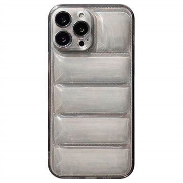 iPhone 14 Pro 3D Flexible TPU Case - Transparent Black