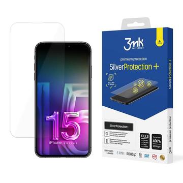 iPhone 15 3MK SilverProtection+ Antimicrobial Screen Protector - Clear