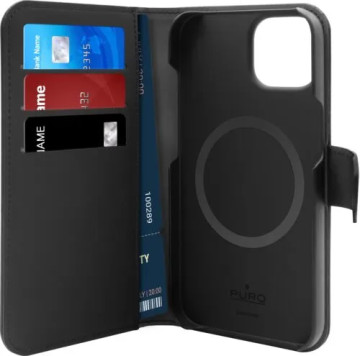 iPhone 13/14 Puro 2-in-1 Detachable Wallet Case - MagSafe Compatible - Black