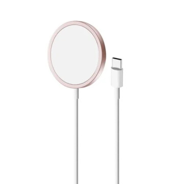 Puro Magnetic Charging Cable - MagSafe Compatible, USB-C, 1m - Pink