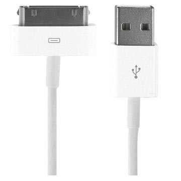 Apple MA591G 30-pin / USB Data Cable - White