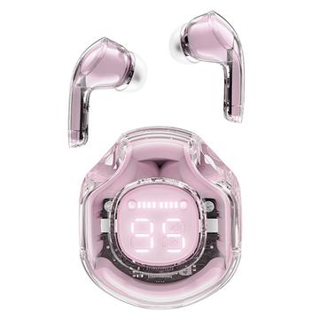 ACEFAST T8 / AT8 Crystal (2) Color Bluetooth Earbuds Lightweight Wireless Headset for Work - Pink