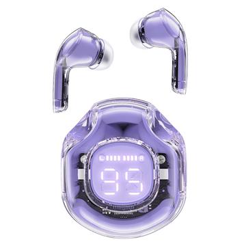 ACEFAST T8 / AT8 Crystal (2) Color Bluetooth Earbuds Lightweight Wireless Headset for Work - Purple