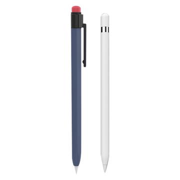 AHASTYLE PT80-1-K For Apple Pencil 2nd Generation Stylus Pen Silicone Cover Anti-drop Protective Sleeve - Midnight Blue