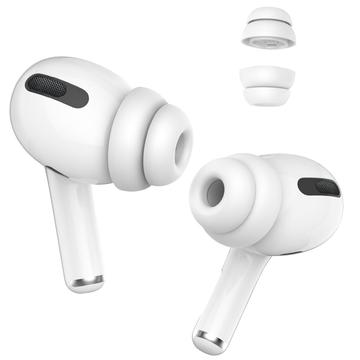 AHASTYLE PT99-2 1 Pair Earbud Ear Tips for Apple AirPods Pro 2 / AirPods Pro Bluetooth Earphone Silicone Caps Cover, Size S - White