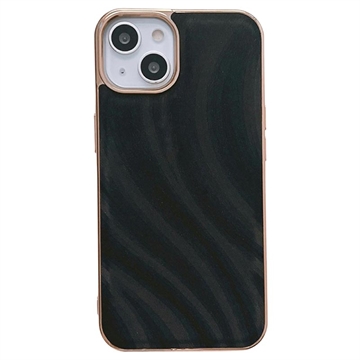 Abstract Series iPhone 14 Coated TPU Case - Black
