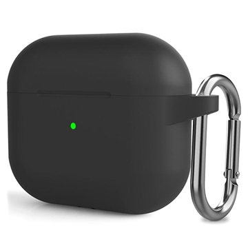 AirPods 3 Silicone Case with Carabiner - Black
