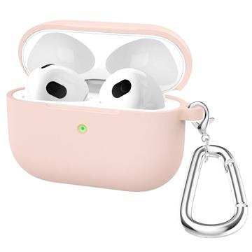 AirPods 3 Silicone Case with Keychain A060 - Light Pink