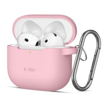 AirPods 4/AirPods 5 Tech-Protect Silicone Hook Case - Dusty Pink