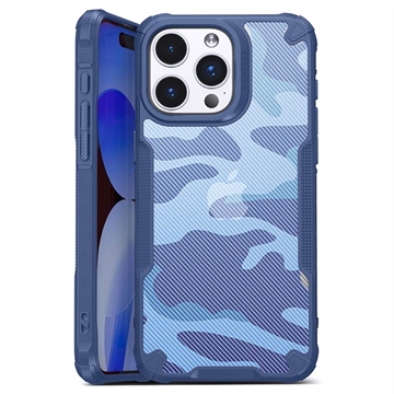 iPhone 15 Pro Max Anti-Shock Hybrid Case - Camouflage - Blue