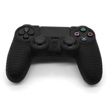 Anti-Slip Grip Silicone Cover Protector Case for PS4 Controller - Black