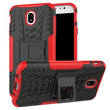 Samsung Galaxy J7 (2017) Anti-Slip Hybrid Case - Red / Black