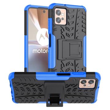 Anti-Slip Motorola Moto G32 Hybrid Case with Stand - Blue
