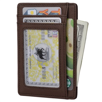 Anti-magnetic RFID Wallet / Card Holder - Brown
