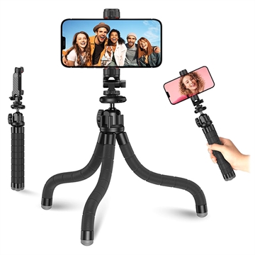 Apexel APL-JJ025 Multifunctional Octopus Tripod Set - Black