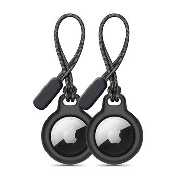 Apple AirTag 1/2 Tech-Protect Rough Chain Case - 2 Pcs. - Black