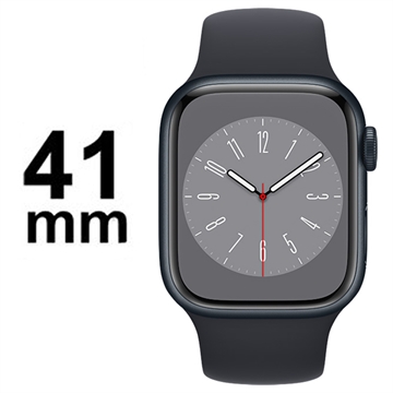 Apple Watch 8 GPS MNP53FD/A - Aluminum, Midnight Sport Band, 41mm - Midnight