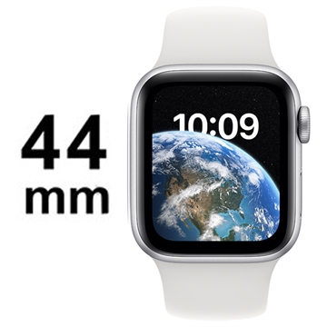 Apple Watch SE (2022) GPS MNK23FD/A - White Sport Band, 44mm - Silver