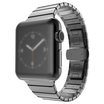 Apple Watch Series 9/8/SE (2022)/7/SE/6/5/4/3/2/1 Stainless Steel Strap - 41mm/40mm/38mm - Black