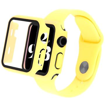 Apple Watch Series SE (2022)/SE/6/5/4 Plastic Case with Screen Protector - 44mm - Yellow