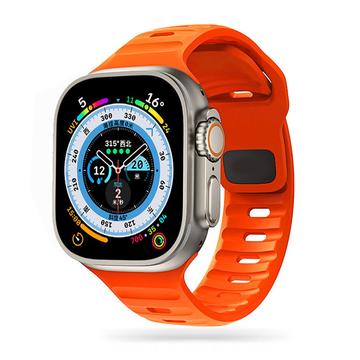 Apple Watch Series Ultra 2/Ultra/9/8/SE (2022)/7/SE/6/5/4/3/2/1 Tech-Protect IconBand Line Silicone Strap - 49mm/45mm/44mm/42mm - Orange