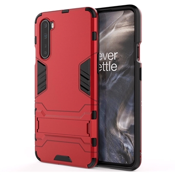 OnePlus Nord Armor Series Hybrid Case with Kickstand - Red