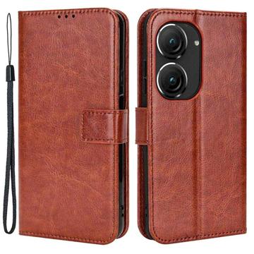 Asus Zenfone 9 Wallet Case with Stand Feature - Brown