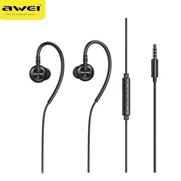 Awei L3 Ear-hook Sport Earphones - 3.5mm - Black